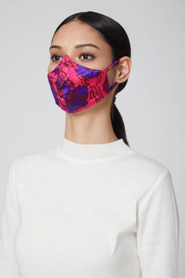 Pink Quatz Print Mask