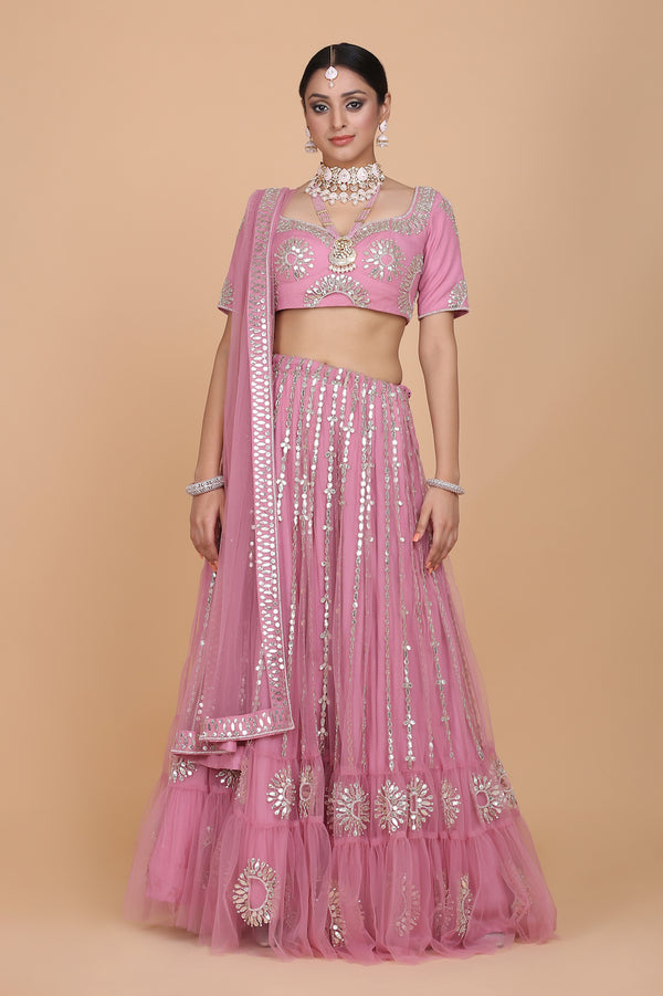 Rajasthani Patta Work Lehenga Set - Handcrafted for the Classic and Elegant Look |  AmitGT Couture