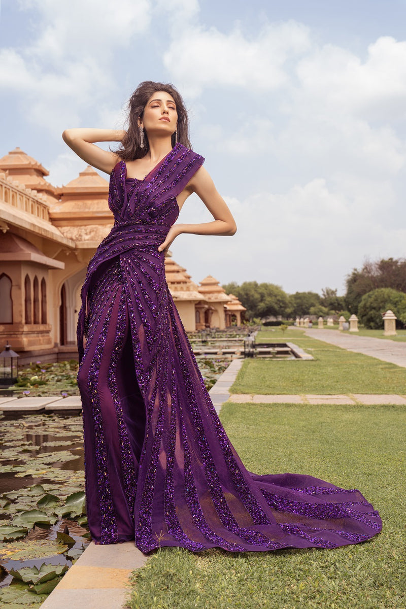 Aurora Chrystalis Gown - Handcrafted Designer Dress for Special Occasions