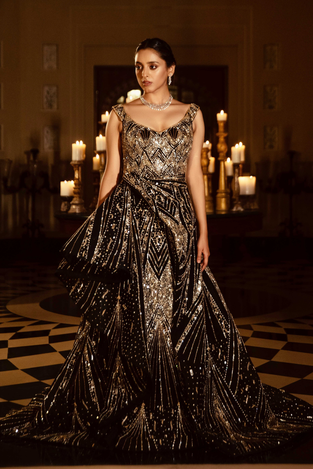 Noir Scintilla Gown
