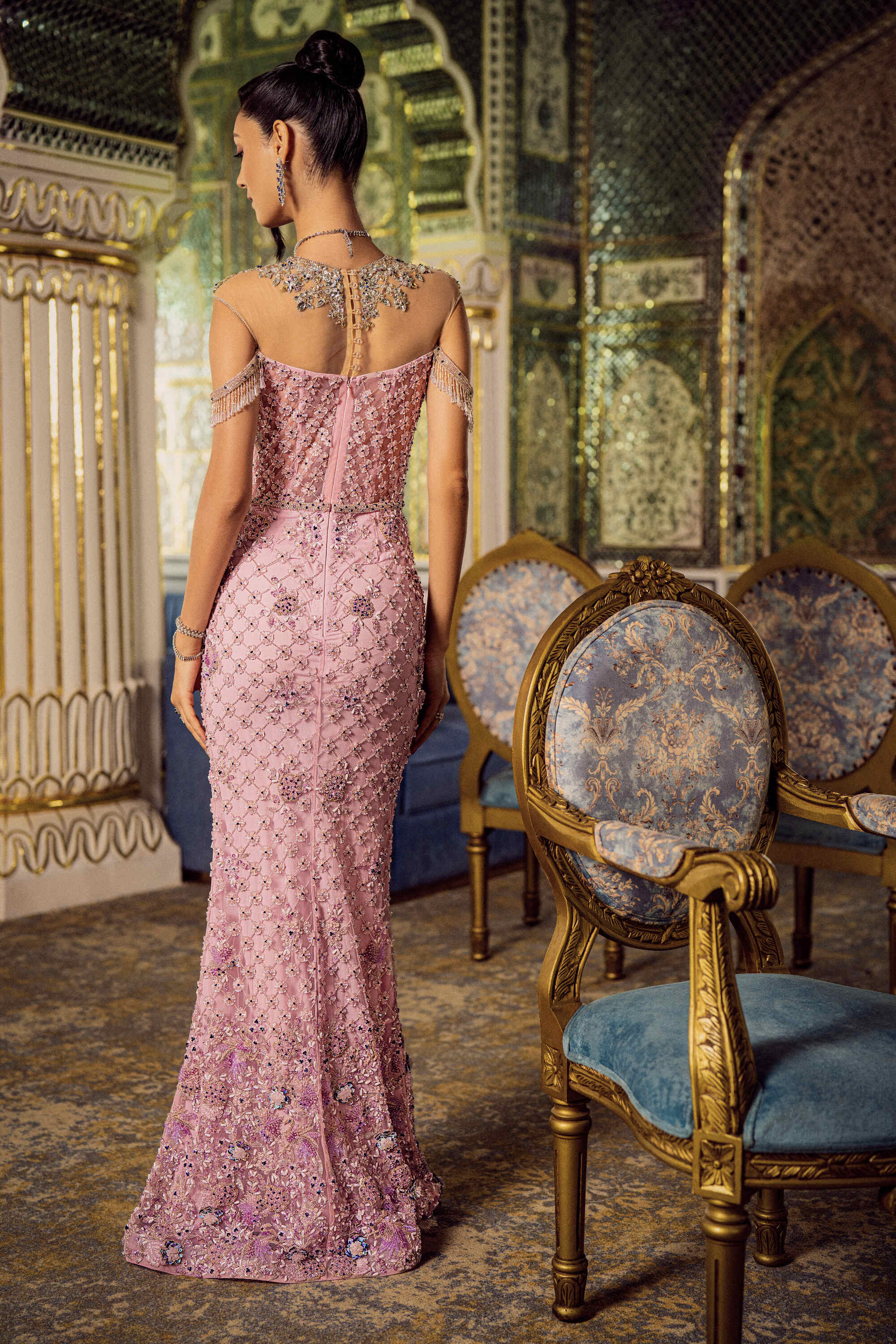 Iris Gown with Cape