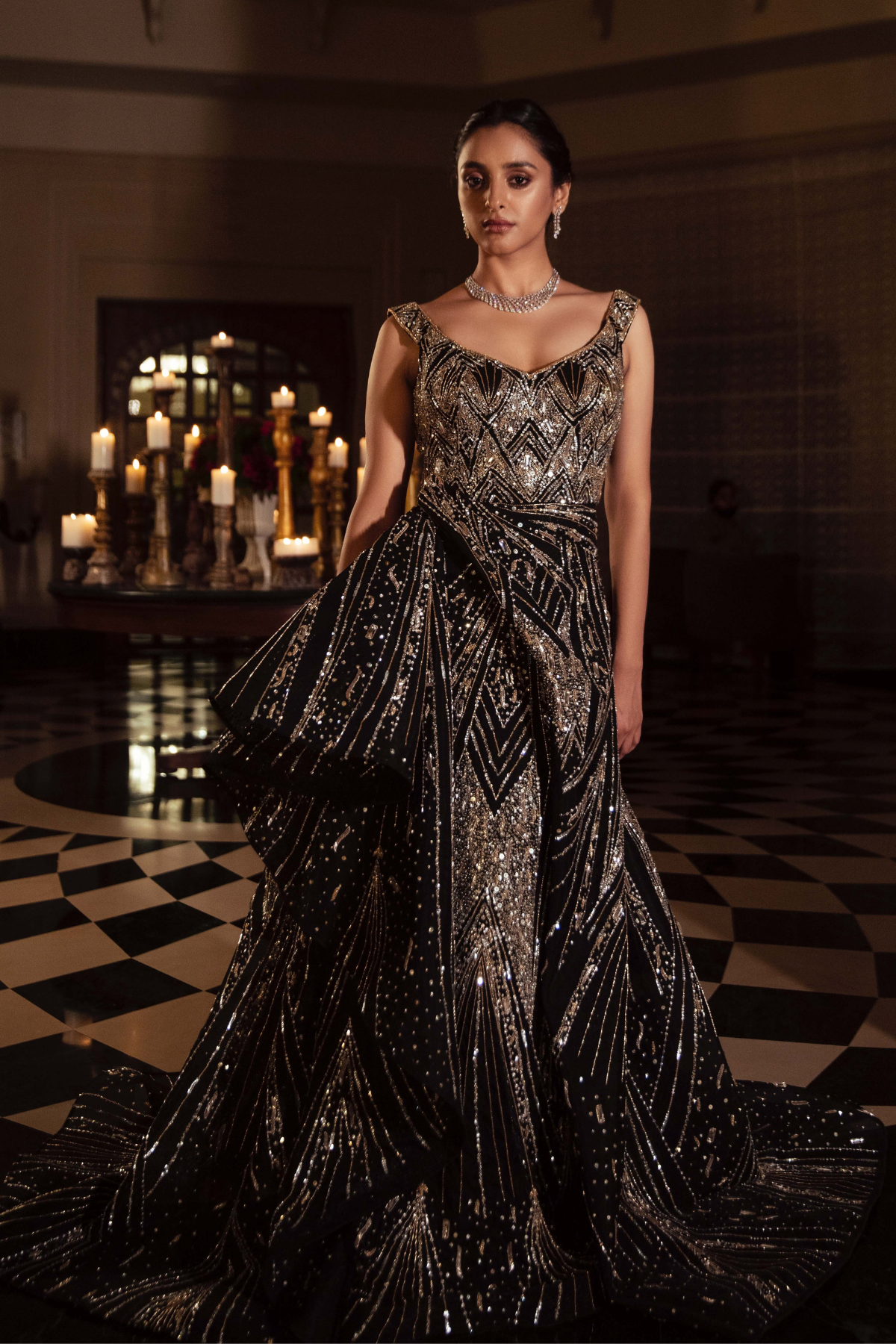 Noir Scintilla Gown