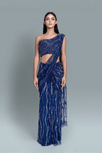 Pillar saree gown - Front