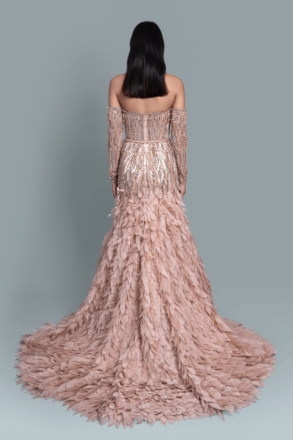 Strapless couture handwork gown - Back
