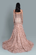 Strapless couture handwork gown - Back