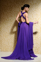 Erica' Layered Chiffon Draped Gown