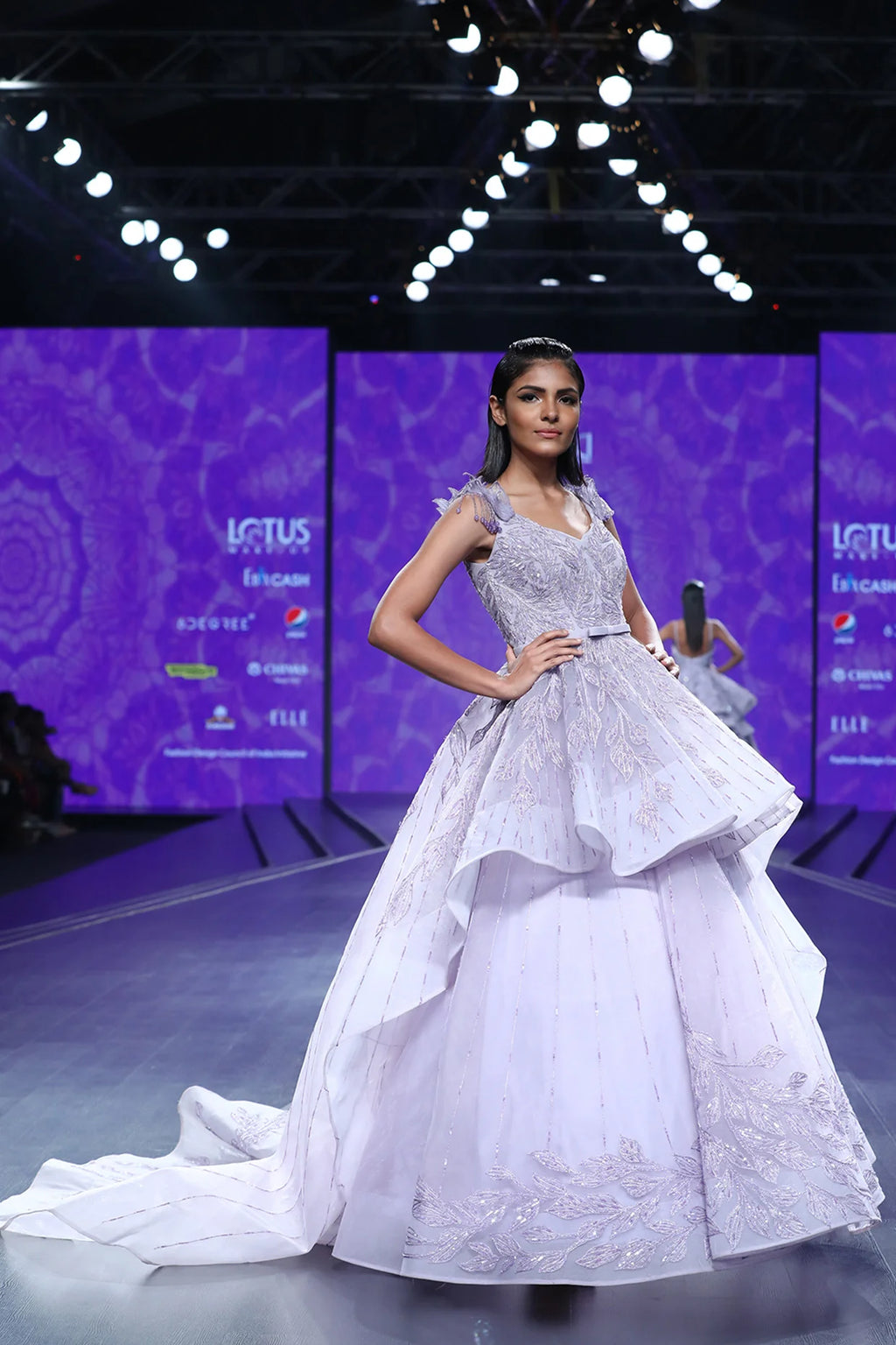 Mauve Peplum Ball Gown