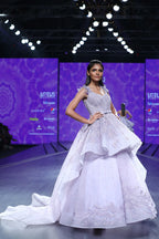 Mauve Peplum Ball Gown