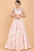 Calla Lilies With Birds Lehenga - Exquisite Ethnic Wear | AmitGT Couture
