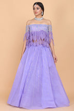 Beaded And Fringed Blouse And Lehnga | AmitGT Couture