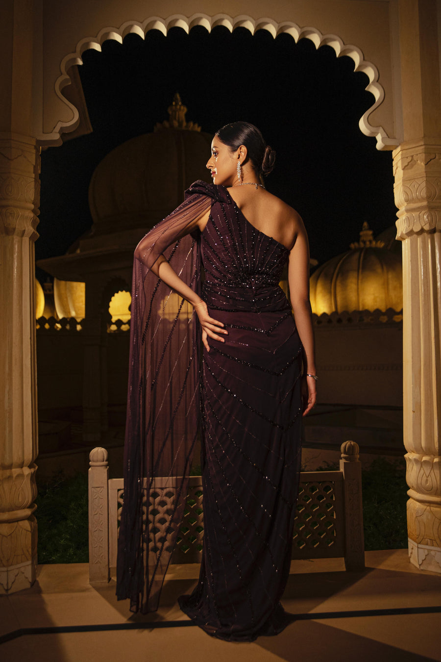 Cosmos Saree Gown - Unique Indian Fusion Wear