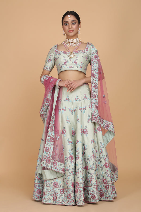 "River Blooms Lehenga" - A Floral-inspired Masterpiece by AmitGT Couture