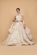 Bridal Lehenga Set with Bird Motif Embroidery - Handcrafted Elegance | AmitGT Couture