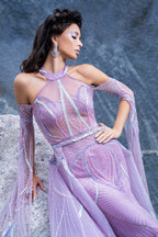 Aurora Chrystalis Gown - Handcrafted Designer Dress for Special Occasions | AmitGT Couture