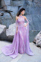 Aurora Chrystalis Gown - Handcrafted Designer Dress for Special Occasions | AmitGT Couture