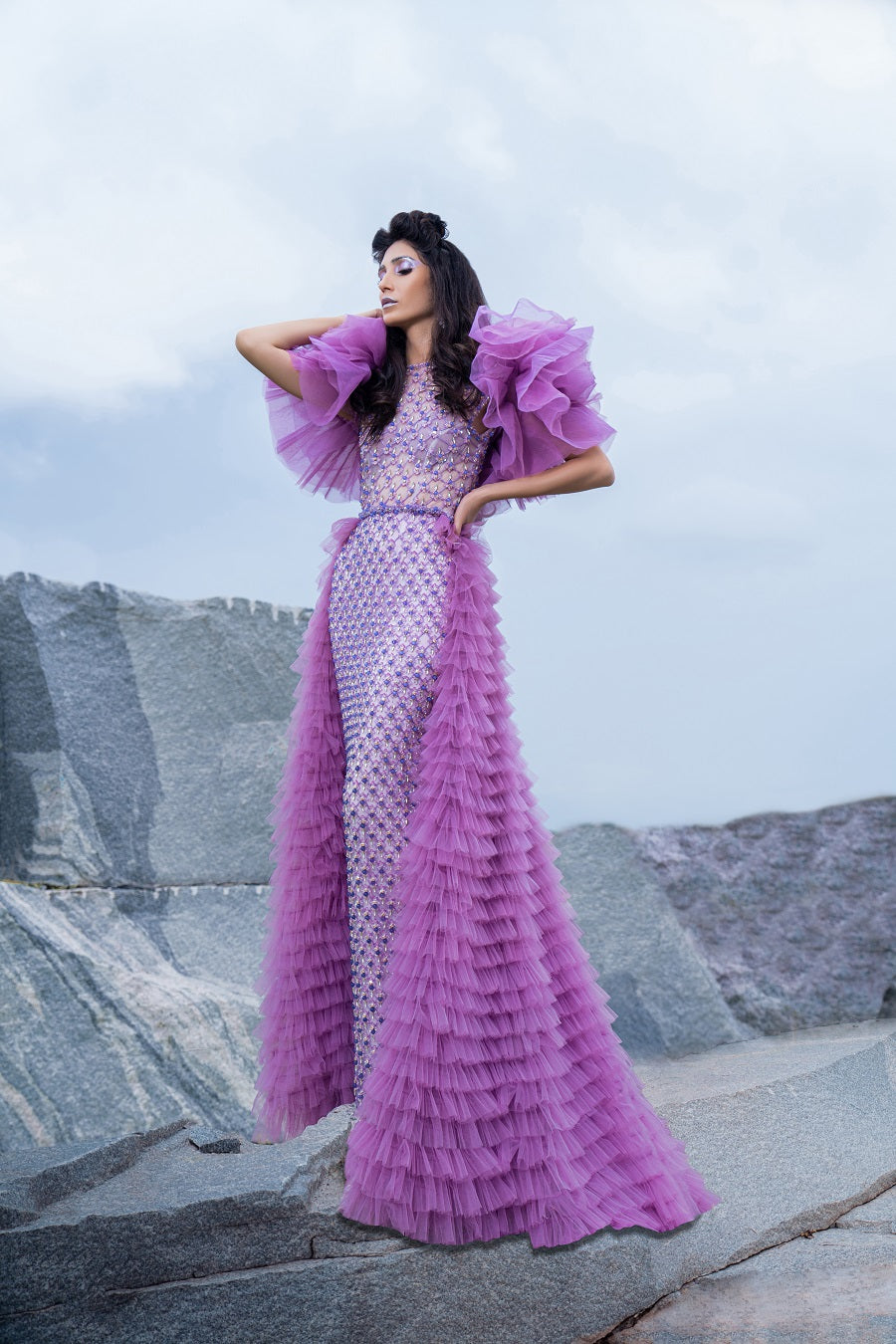 Agnes Bejewelled Gown - Luxurious Designer Dress for Red Carpet Events | AmitGT Couture