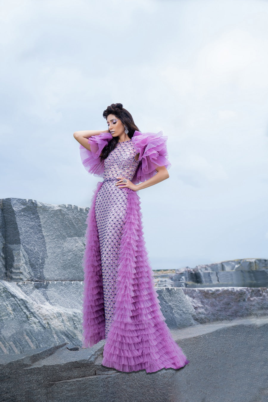 Agnes Bejewelled Gown - Luxurious Designer Dress for Red Carpet Events | AmitGT Couture