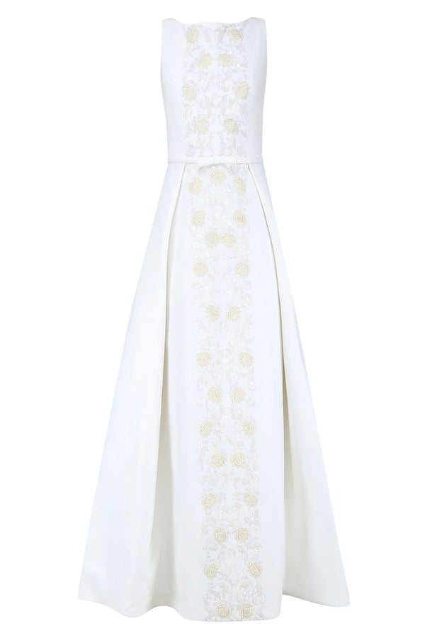 Visconti Creme Gown - Elegant and Timeless Design | AmitGT Couture