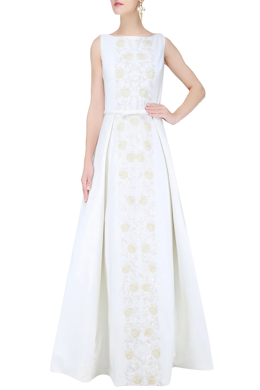 Visconti Creme Gown - Elegant and Timeless Design | AmitGT Couture