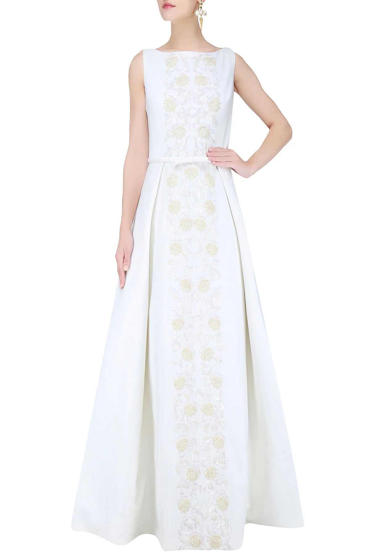 Visconti Creme Gown - Elegant and Timeless Design | AmitGT Couture