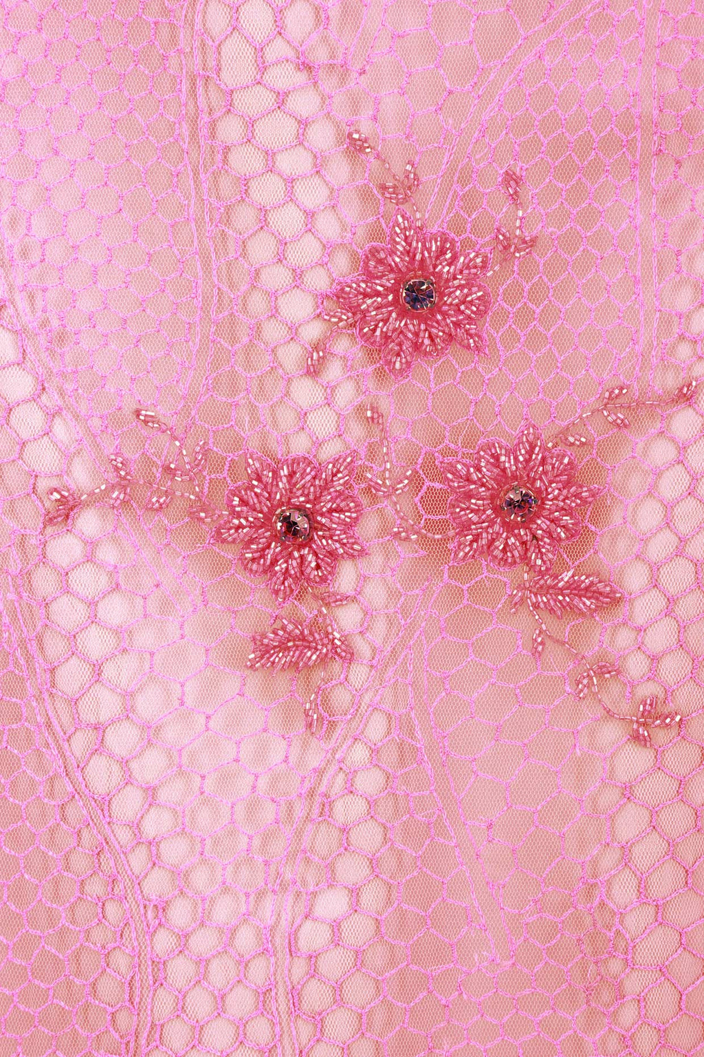 Honeycomb Beaded Floral Gown