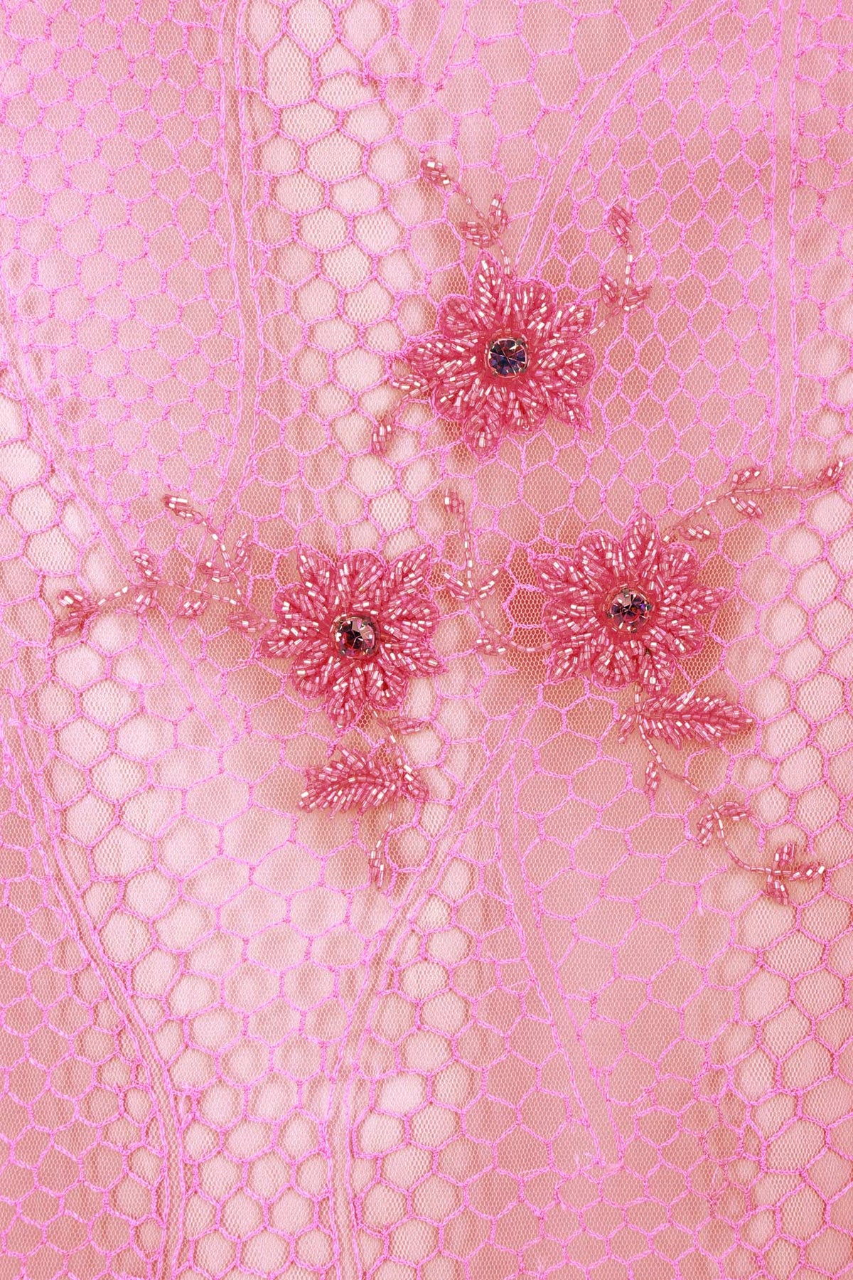 Honeycomb Beaded Floral Gown
