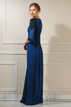 Shimaira Georgette Gown With Intricate Embroidery-Classic And Chic