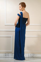 One Shoulder Georgette Gown