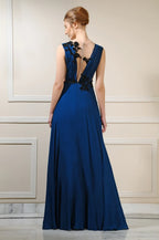 Illusion Panel  Georgette Gown