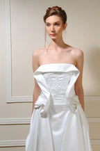 Draped and Layered Bridal Gown - Exquisite Wedding Dresses | AmitGT Couture