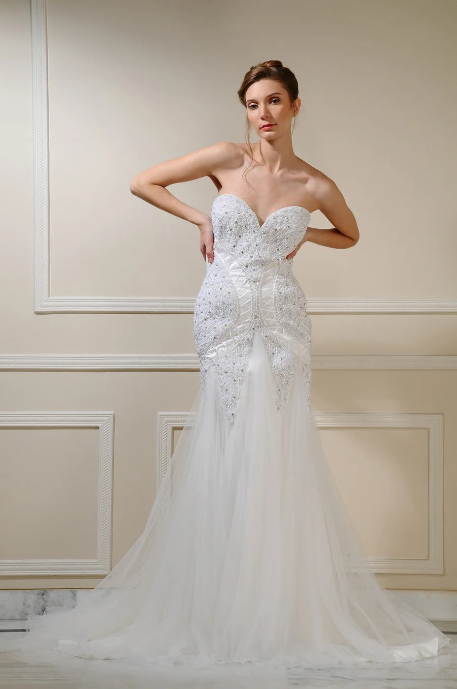 Mermaid Layered Gown - Elegant and Glamorous | AmitGT Couture