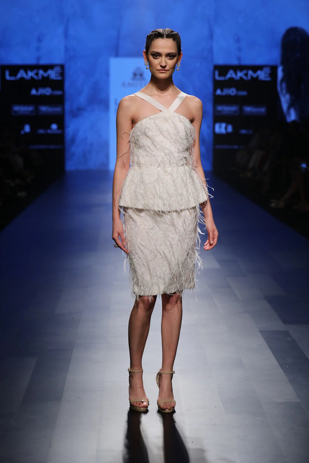 Offwhite Fully Hand Embroiderd Dress - Luxury Fashion | AmitGT Couture