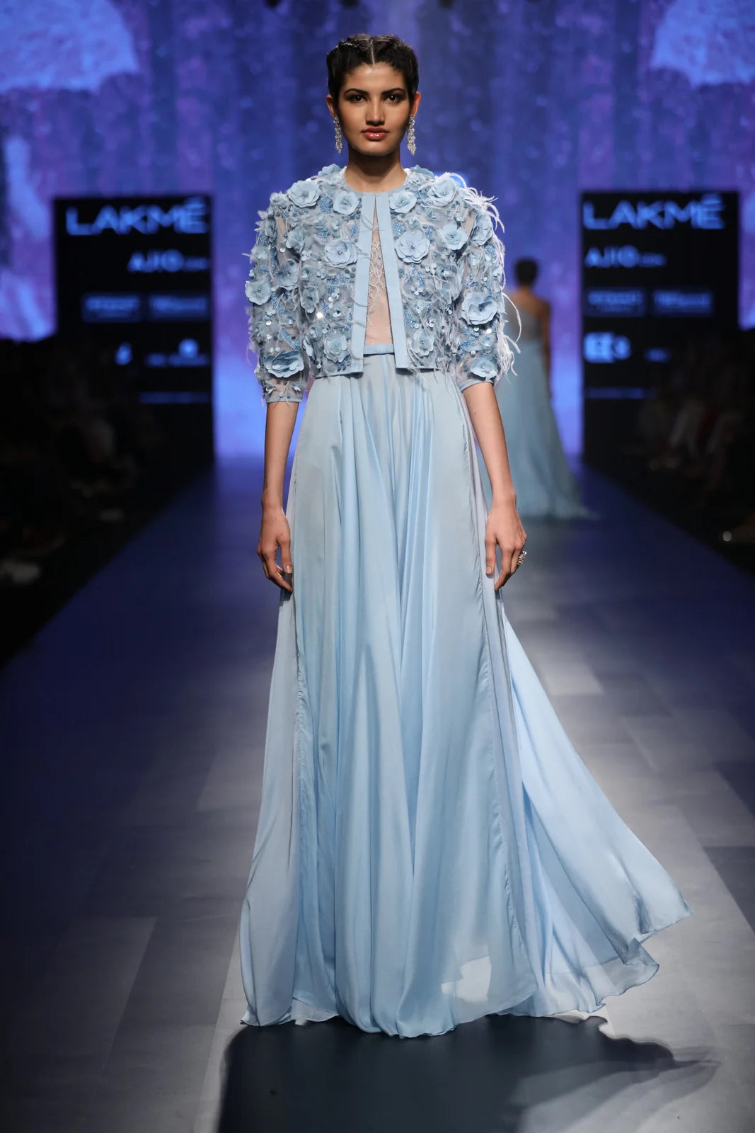 Light Tea Saree Ball Gown - Perfect for Any Occasion | AmitGT Couture