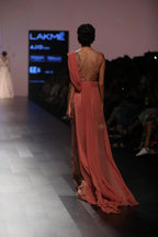 Light Tea Saree Gown - Perfect for any Special Occasion | AmitGT Couture
