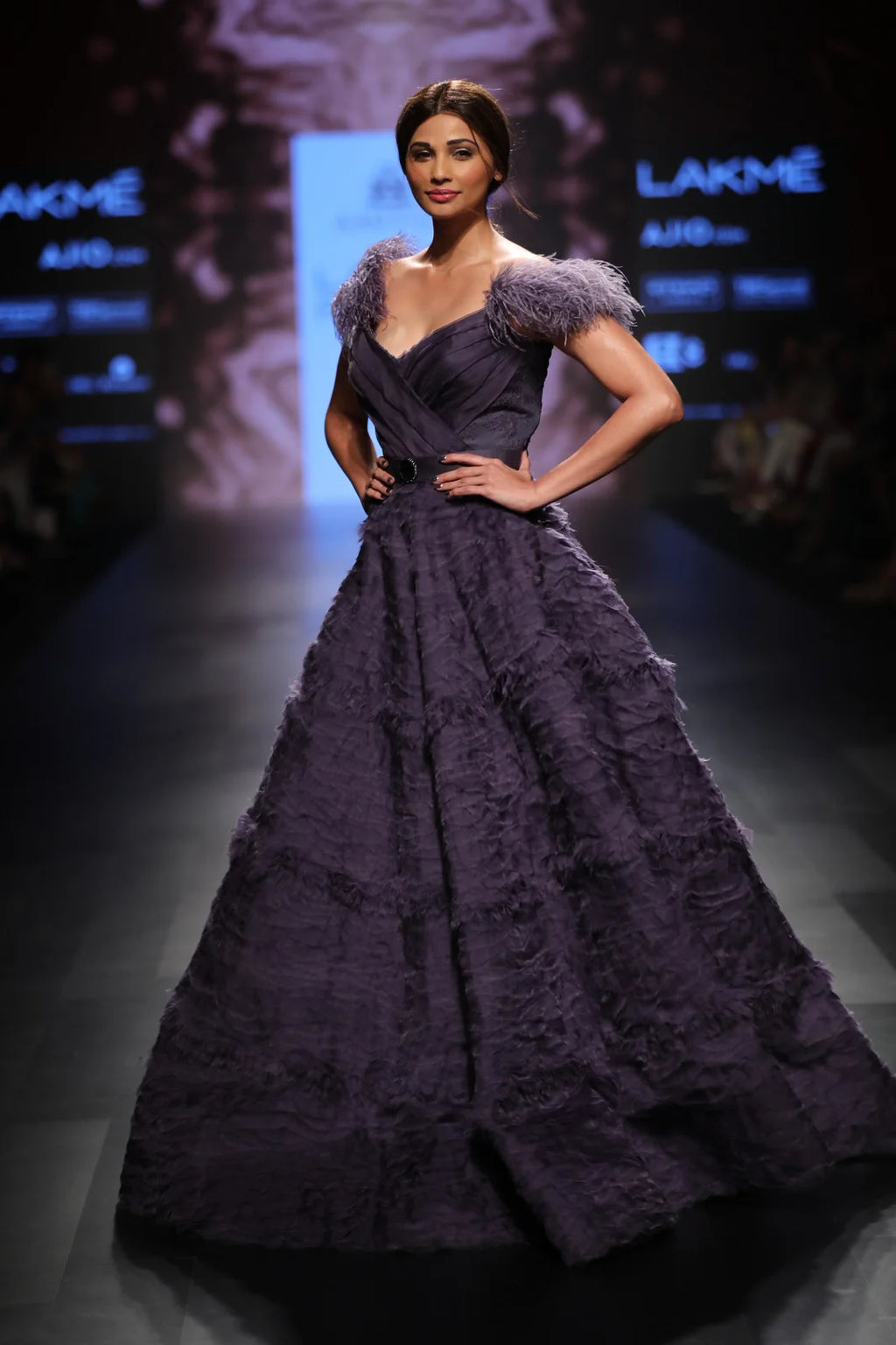 Tanzanite Organza Ball Gown