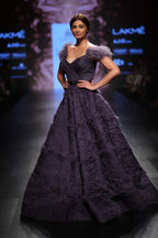 Tanzanite Organza Ball Gown
