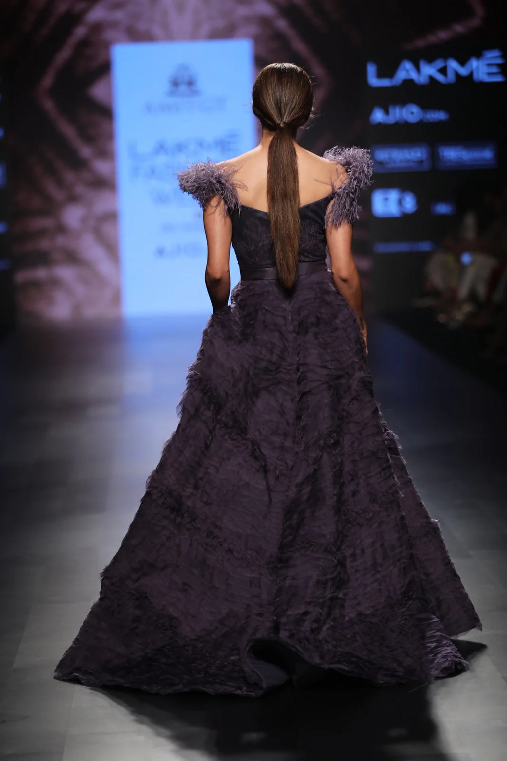 Tanzanite Organza Ball Gown