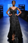 Black Lace Mullet Gown