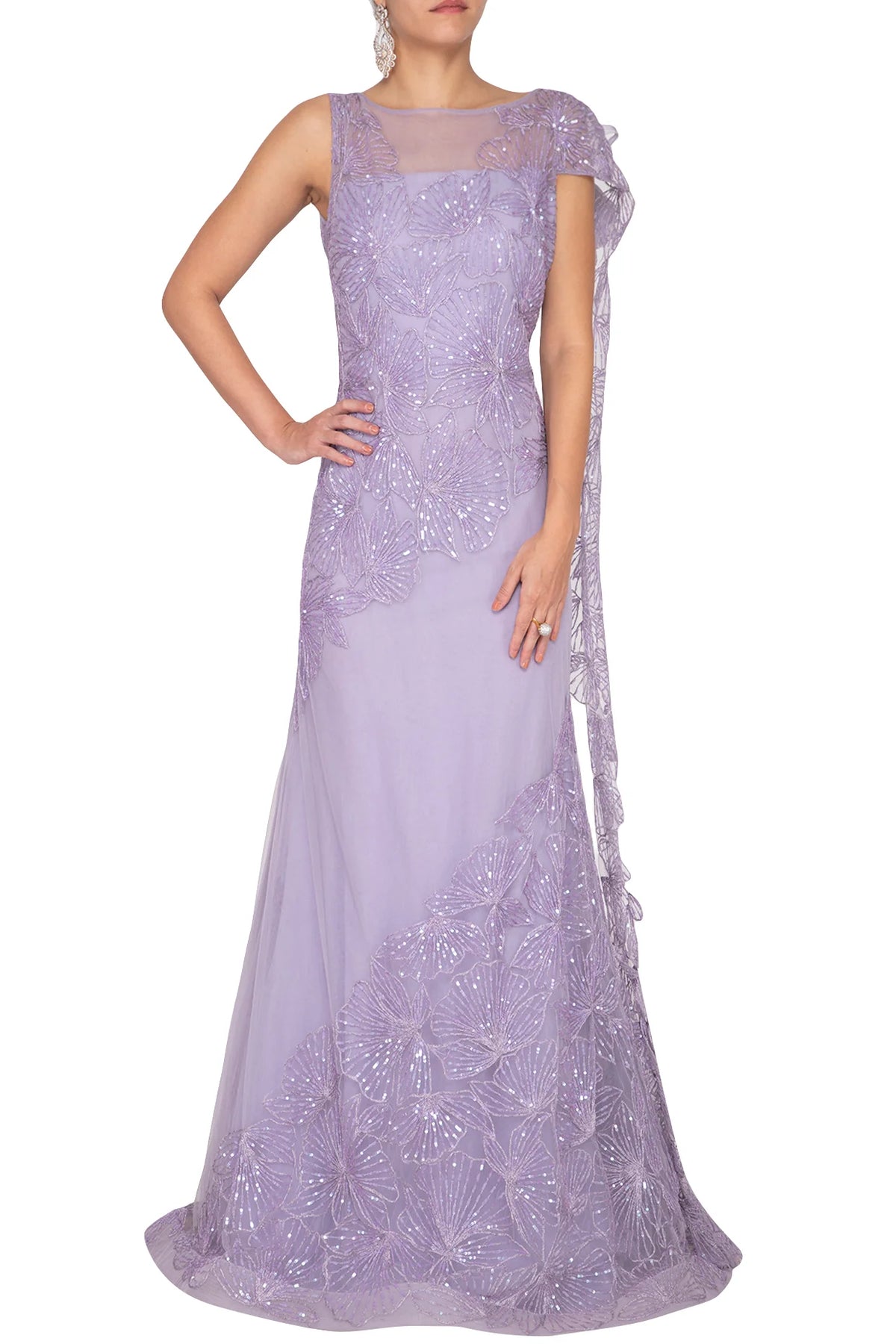 Calla Lilies Series Saree Gown  Elegant Fashion