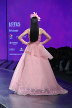 Light Pink Ball Gown With Bird Motif