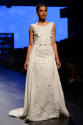 Hand-Embroidered Neoprene Gown - Luxury Fashion | AmitGT