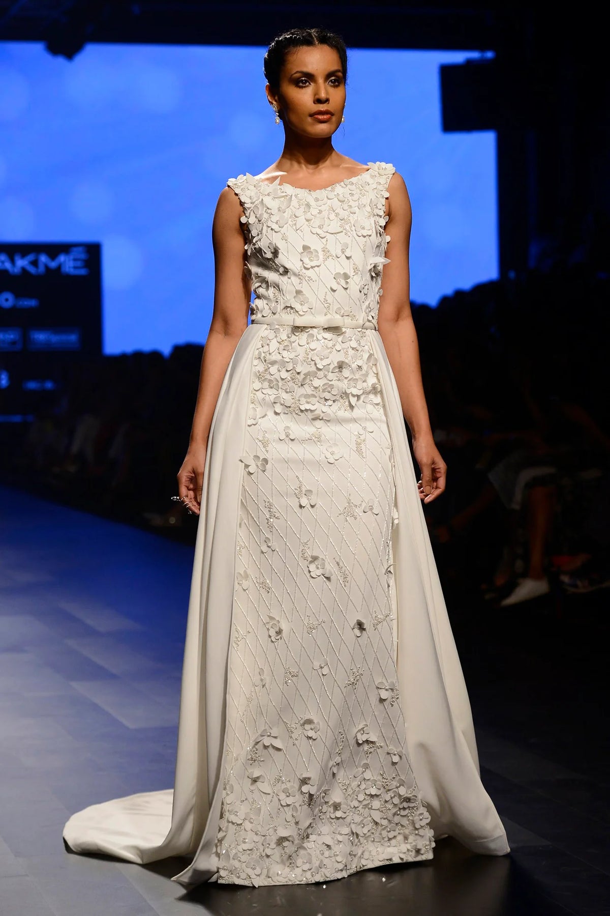 Hand-Embroidered Neoprene Gown - Luxury Fashion | AmitGT