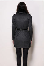 Flannel Trench Coat