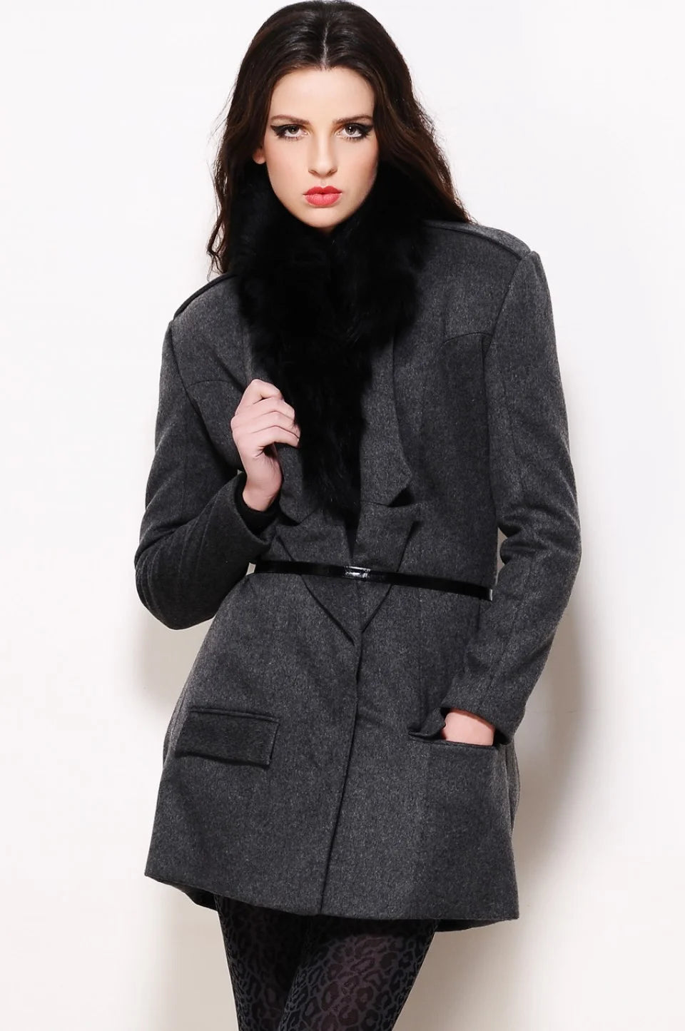 Flannel Trench Coat